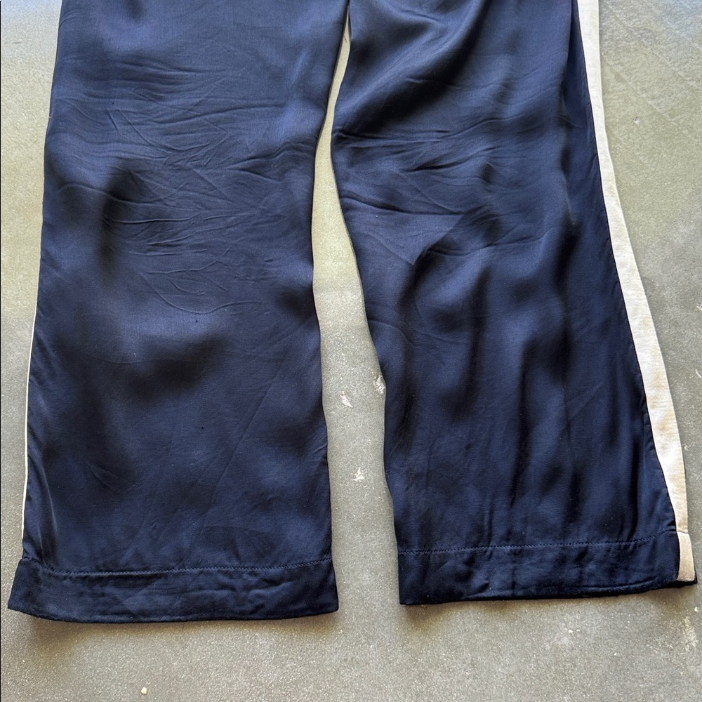 Celine Satin Track Pants Navy White Stripe - Picture 10 of 13